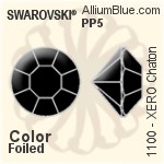 スワロフスキー Xero チャトン (1100) PP5 - カラー 裏面プラチナフォイル