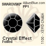 施华洛世奇 XERO 钻石形尖底石 (1100) PP1 - 白色（半涂层） 白金水银底