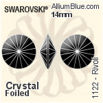 Swarovski Rivoli (1122) 14mm - Clear Crystal With Platinum Foiling