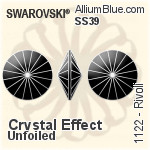 Swarovski Rivoli (1122) SS47 - Crystal Effect With Platinum Foiling