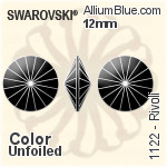 Swarovski Rivoli (1122) 12mm - Clear Crystal With Platinum Foiling