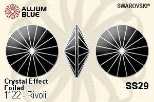 Swarovski Rivoli (1122) SS29 - Crystal Effect With Platinum Foiling