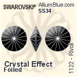 Swarovski Rivoli (1122) SS34 - Clear Crystal With Platinum Foiling