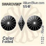 Swarovski Rivoli (1122) SS47 - Color With Platinum Foiling