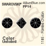 Swarovski Pointed Chaton (1185) PP14 - Crystal Effect Unfoiled