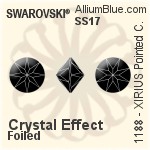 Swarovski XIRIUS Pointed Chaton (1188) SS29 - Color With Platinum Foiling