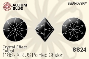 Swarovski XIRIUS Pointed Chaton (1188) SS24 - Crystal Effect With Platinum Foiling