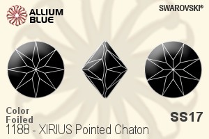 Swarovski XIRIUS Pointed Chaton (1188) SS17 - Color With Platinum Foiling