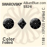 Swarovski XIRIUS Pointed Chaton (1188) SS24 - Color With Platinum Foiling