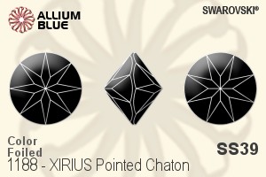 Swarovski XIRIUS Pointed Chaton (1188) SS39 - Color With Platinum Foiling - Click Image to Close