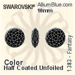 Swarovski Fantasy (1383) 8mm - Color (Half Coated) Unfoiled