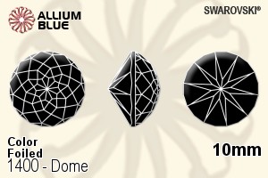 Swarovski Dome (1400) 10mm - Color With Platinum Foiling - Haga Click en la Imagen para Cerrar
