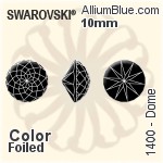 Swarovski Dome (1400) 12mm - Color With Platinum Foiling