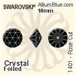 Swarovski Rose Cut (1401) 10mm - Color (Half Coated) Unfoiled