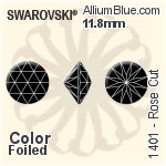 施華洛世奇 玫瑰式切割 (1401) 10mm - 顏色（半塗層） 無水銀底