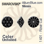 施華洛世奇 玫瑰式切割 (1401) 8mm - 顏色（半塗層） 無水銀底