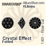 Swarovski Rose Cut (1401) 11.8mm - Clear Crystal With Platinum Foiling
