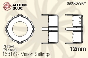 Swarovski Vision Settings (1681/S) 12mm - Plated - Click Image to Close