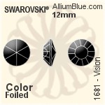 Swarovski Vision (1681) 12mm - Crystal Effect With Platinum Foiling