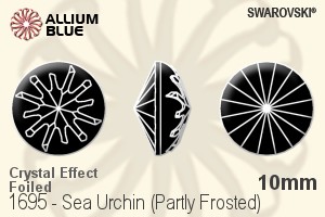 Swarovski Sea Urchin (Partly Frosted) (1695) 10mm - Crystal Effect With Platinum Foiling - Haga Click en la Imagen para Cerrar