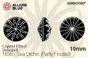 Swarovski Sea Urchin (Partly Frosted) (1695) 10mm - Crystal Effect Unfoiled - Click Image to Close
