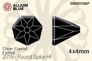 スワロフスキー ラウンド Spike ラインストーン ホットフィックス (2019) 4x4mm - クリスタル 裏面アルミニウムフォイル - ウインドウを閉じる
