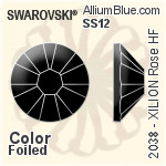 Swarovski XILION Rose Flat Back Hotfix (2038) SS12 - Color With Silver Foiling