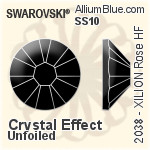 施華洛世奇 正方形 熨底平底石 (2400) 4mm - 透明白色 鋁質水銀底