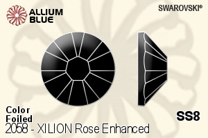 施华洛世奇XILION施亮Rose 进化版 平底石 (2058) SS8 - 颜色 白金水银底
