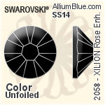 施華洛世奇 XILION 施亮 玫瑰 進化版 平底石 (2058) SS14 - 顏色 無水銀底