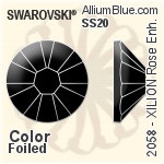 スワロフスキー XILION Rose Enhanced ラインストーン (2058) SS20 - カラー 裏面プラチナフォイル