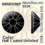 Swarovski XILION Rose Enhanced Flat Back No-Hotfix (2058) SS34 - Color (Half Coated) Unfoiled