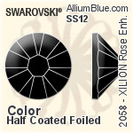 施华洛世奇 XILION 施亮 玫瑰 进化版 平底石 (2058) SS12 - 颜色（半涂层） 白金水银底