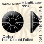 施華洛世奇 XILION 施亮 玫瑰 進化版 平底石 (2058) SS16 - 顏色（半塗層） 白金水銀底