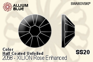 Swarovski XILION Rose Enhanced Flat Back No-Hotfix (2058) SS20 - Color (Half Coated) Unfoiled - Click Image to Close