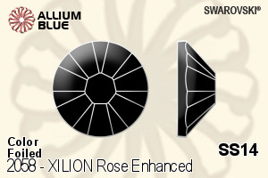 スワロフスキー XILION Rose Enhanced ラインストーン (2058) SS14 - カラー 裏面プラチナフォイル - ウインドウを閉じる