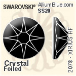 施華洛世奇 心形 熨底平底石 (2808) 10mm - 白色（半塗層） 無水銀底