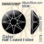 Swarovski XIRIUS Flat Back Hotfix (2078) SS34 - Clear Crystal Unfoiled
