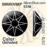 スワロフスキー XIRIUS ラインストーン ホットフィックス (2078) SS12 - カラー（ハーフ　コーティング） 裏面シルバーフォイル