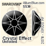 Swarovski XIRIUS Flat Back Hotfix (2078) SS34 - Crystal Effect Unfoiled