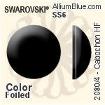 施华洛世奇 圆拱形 熨底平底石 (2080/4) SS6 - 颜色 铝质水银底