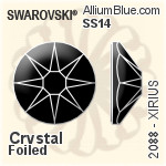 Swarovski XIRIUS Flat Back No-Hotfix (2088) SS14 - Clear Crystal With Platinum Foiling