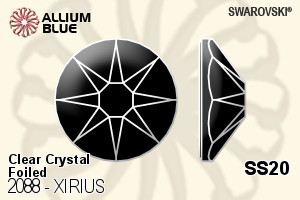 Swarovski XIRIUS Flat Back No-Hotfix (2088) SS20 - Clear Crystal With Platinum Foiling