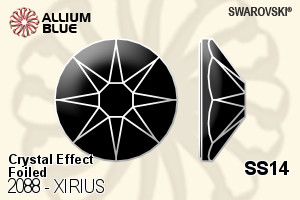 Swarovski XIRIUS Flat Back No-Hotfix (2088) SS14 - Crystal Effect With Platinum Foiling - Click Image to Close