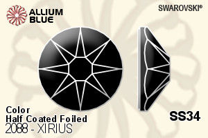 Swarovski XIRIUS Flat Back No-Hotfix (2088) SS34 - Color (Half Coated) With Platinum Foiling - Haga Click en la Imagen para Cerrar