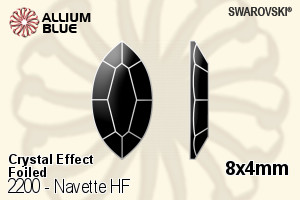Swarovski Navette Flat Back Hotfix (2200) 8x4mm - Crystal Effect With Aluminum Foiling - Haga Click en la Imagen para Cerrar