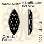 施华洛世奇XILION施亮Rose 进化版 平底石 (2058) SS5 - 透明白色 白金水银底