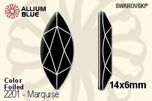 施華洛世奇 Marquise 平底石 (2201) 14x6mm - 顏色 白金水銀底 - 關閉視窗 >> 可點擊圖片