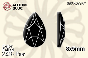 Swarovski Pear Flat Back No-Hotfix (2303) 8x5mm - Color With Platinum Foiling - Haga Click en la Imagen para Cerrar
