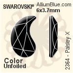 Swarovski Paisley X Flat Back No-Hotfix (2364) 6x3.7mm - Crystal Effect Unfoiled